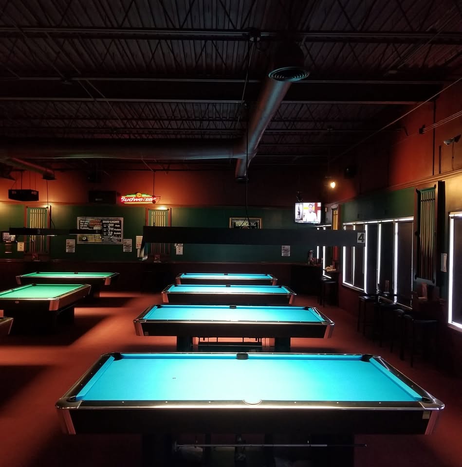 Trick Shots pool hall exterior/interior